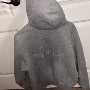Gray essentials hoodie (fits M)